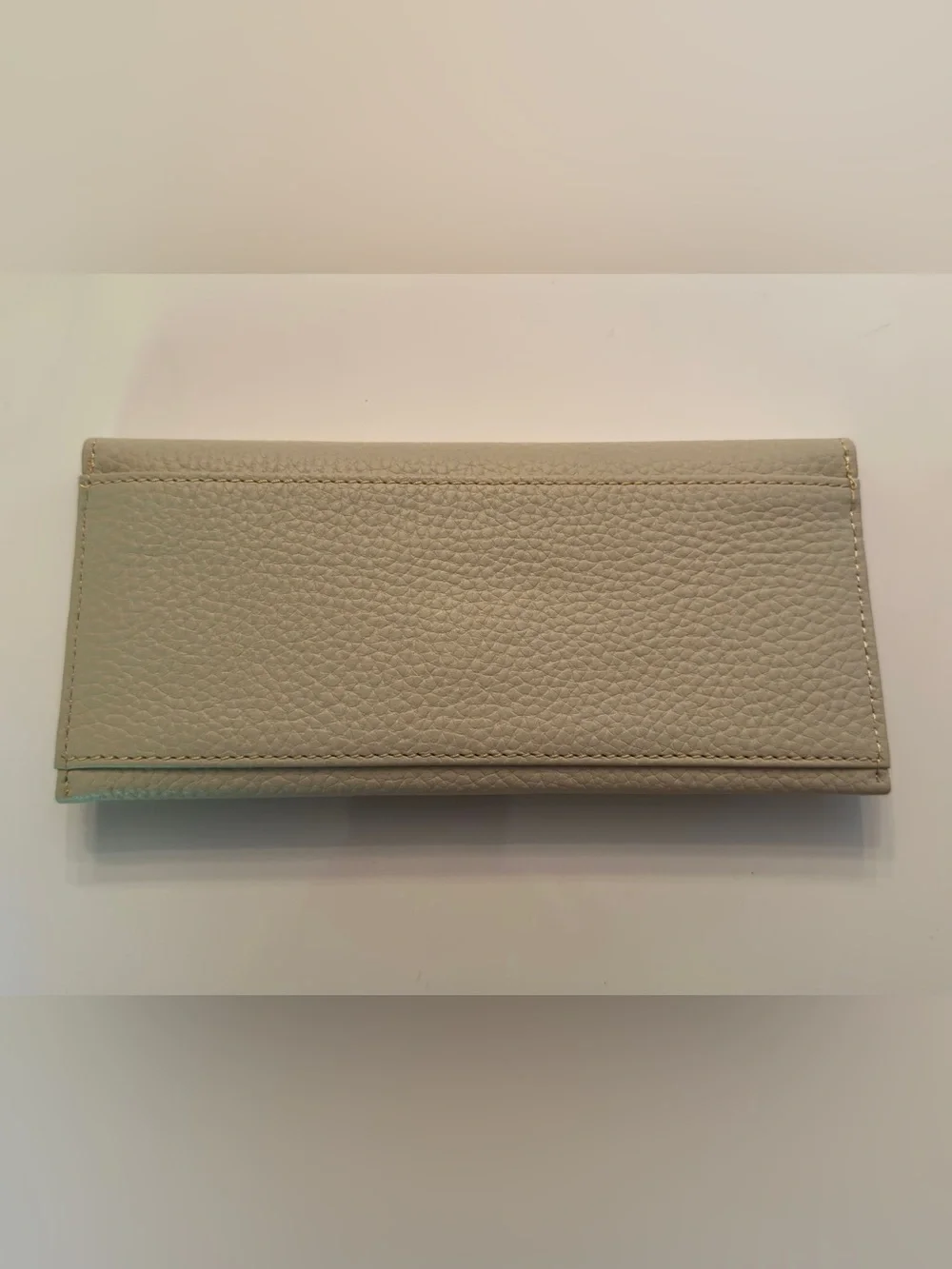 DOONEY & BOURKE OFF-WHITE/CREAM PEBBLE GRAIN LEATHER CLUTCH/WSLLET